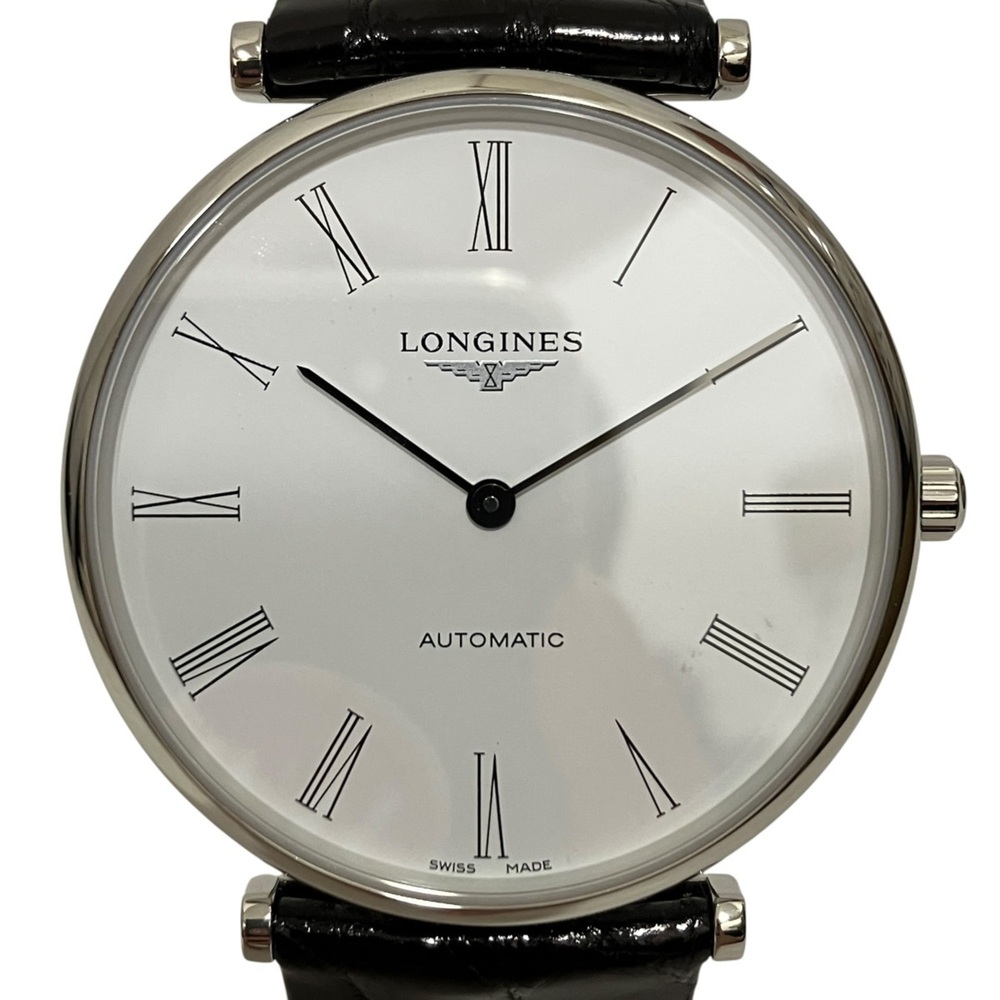 Longines La Grande Classique de watch, stainless steel, genuine leather strap...